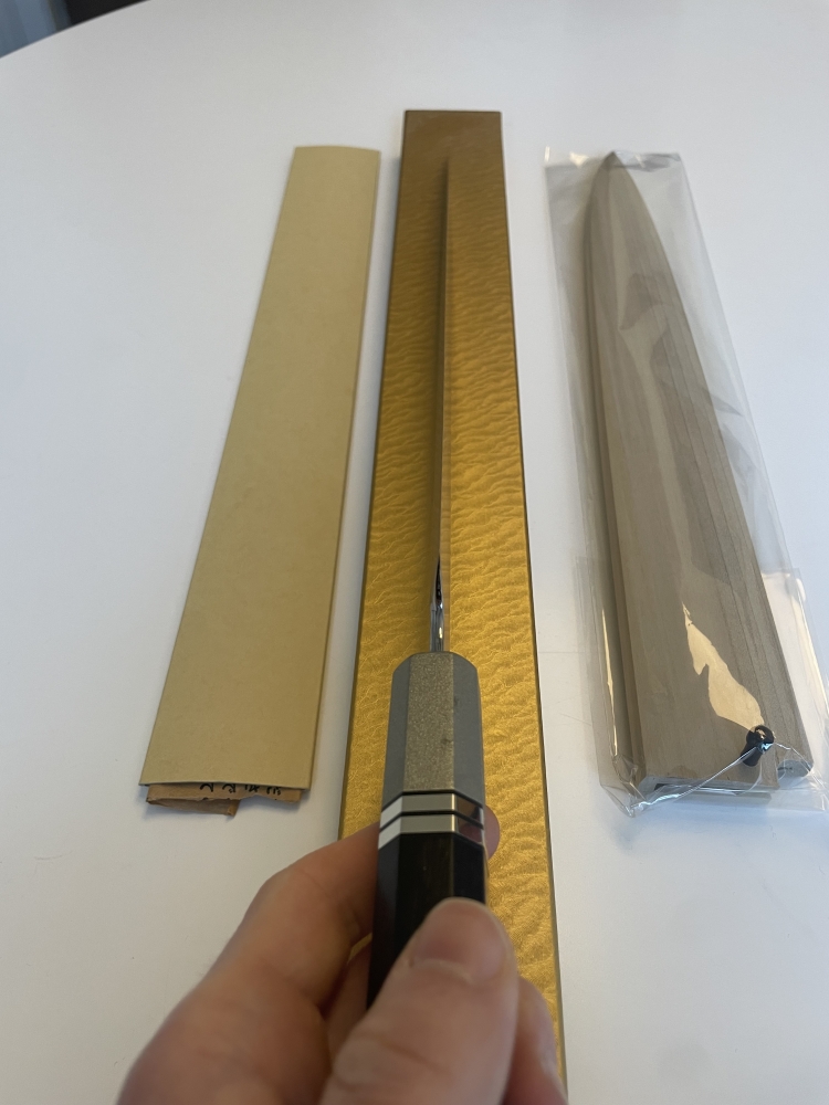 Yuzan 300mm Aoniko (Blue #2) Mizuhonyaki Yanagiba with Ebony Handle with Nickel Silver Bolster and Rings 