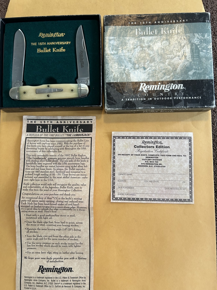 Remington 15th Anniversary Bulletknife Model No R4468