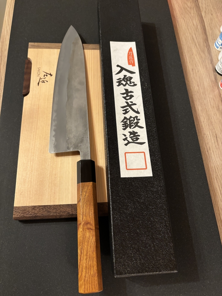 Goko Hamono Gyuto, white 1, 240mm, Zelkova handle!!!