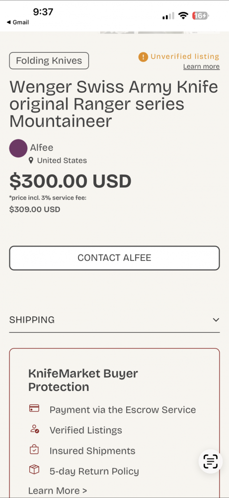 Rare Swiss army knife 