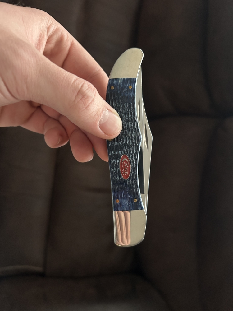 2008 case xx navy blue bone folding hunter