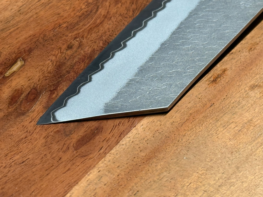 Nigara 180mm K-Tip Nakiri Aogami Super with custom handle