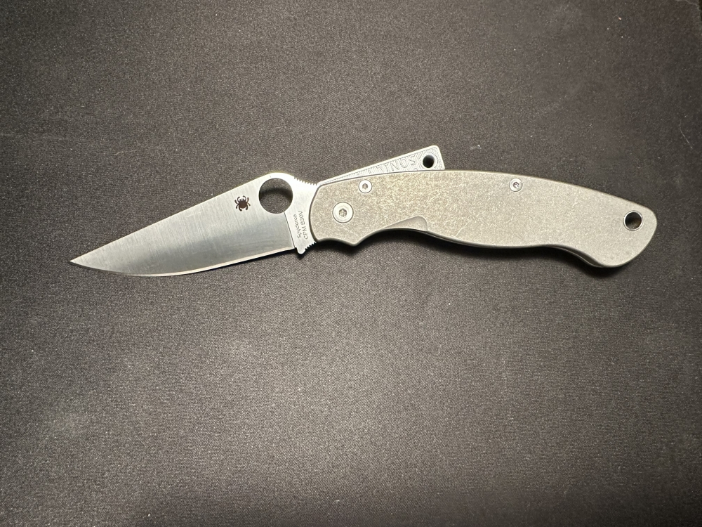 Spyderco Military 2 Compression Lock Knife Black G-10 (4\" Satin S30V) C36GP2