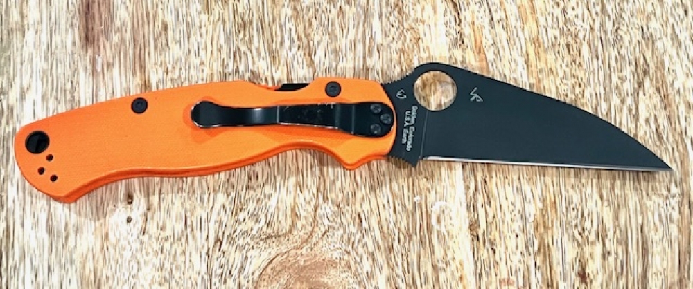 Spyderco Paramilitary 2 G10 Orange CTS-XHP Wharncliffe Cutlery Shoppe Exclusive 