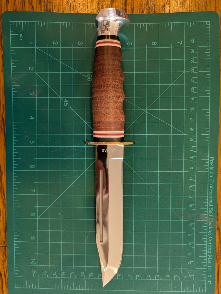 Ka-Bar Marine Hunter Fixed Blade Knife with Sheath (Ka1235)