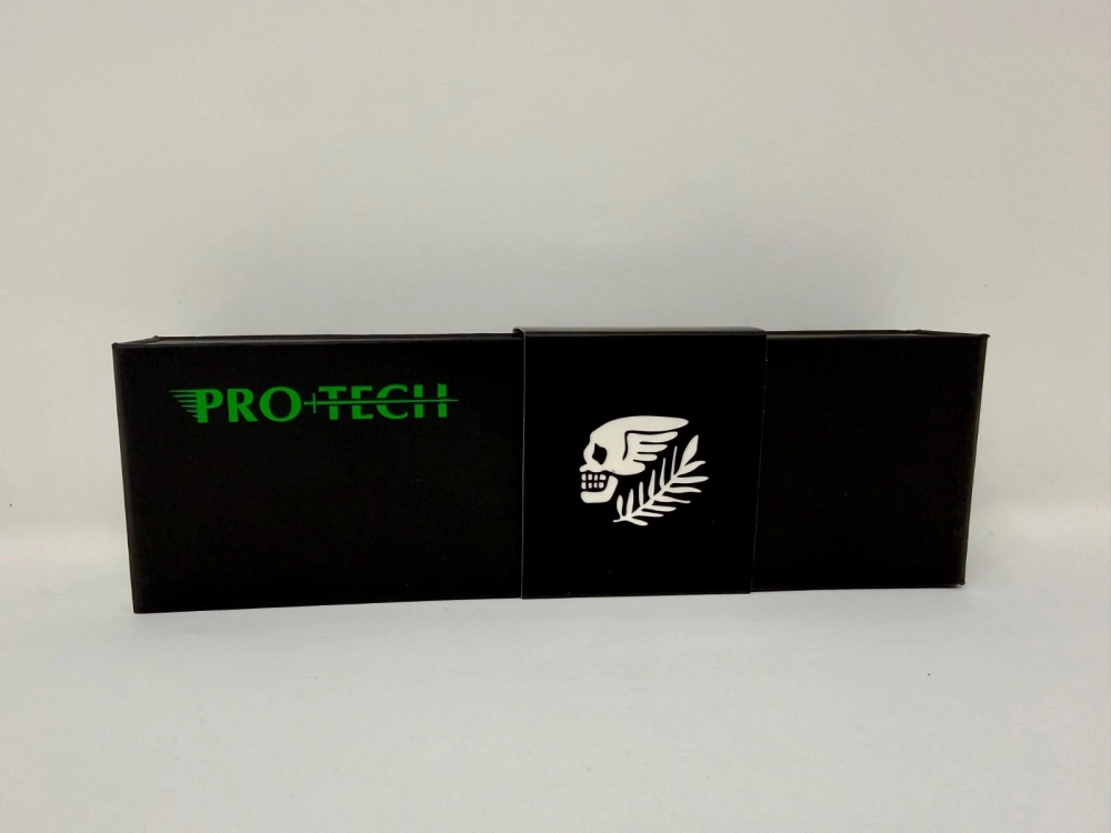 Protech Avalon Black Folding Knife 3.25in 154CM Aluminum Manual Thumbstud Button