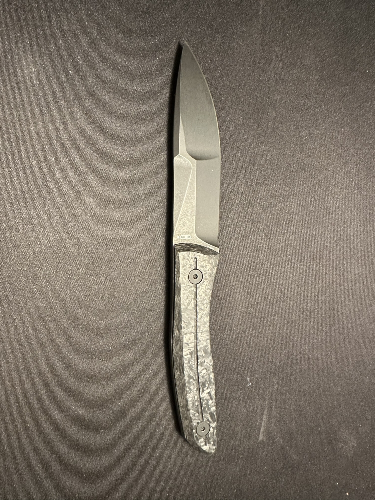 We Knife Co Ltd Reazio Shredded Carbon Fiber CPM 20CV Fixed Blade Knife 921B