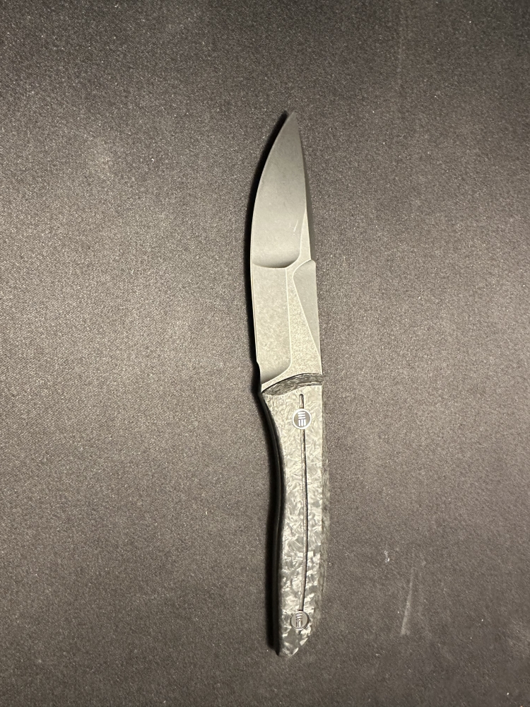 We Knife Co Ltd Reazio Shredded Carbon Fiber CPM 20CV Fixed Blade Knife 921B