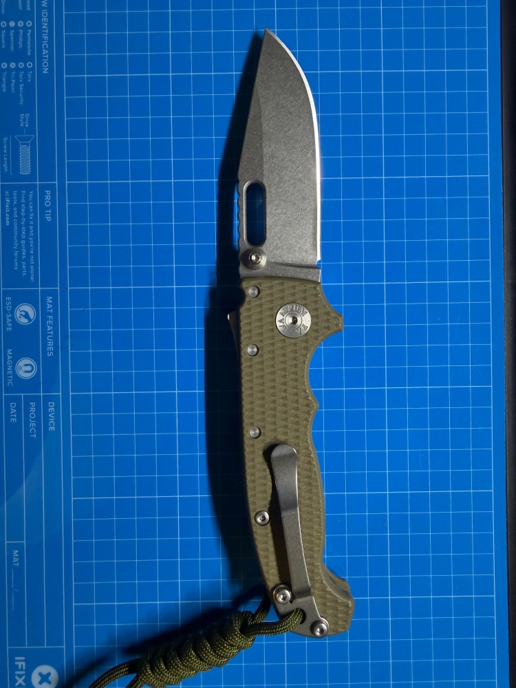 Demko AD20 clip point MagnaCut G10 OD green