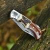 Premium Damascus Folding Knife – Handcrafted with Leather Sheath & Sharpener