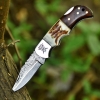 Handcrafted Damascus Copper Knife – Premium Masterpiece with Sheath & Sharpener
