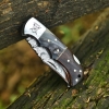Damascus & Copper Fusion Knife I The Masterpiece with Leather Sheath & Sharpener