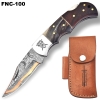 Damascus & Copper Fusion Knife I The Masterpiece with Leather Sheath & Sharpener