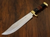 Premium Classic Bowie Knife – Clip Point | Brass Guard | Leather Sheath