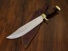 Premium Classic Bowie Knife – Clip Point | Brass Guard | Leather Sheath
