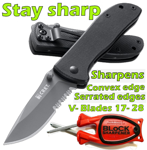 New patent sharpener - relines and hones blades to original true edge.