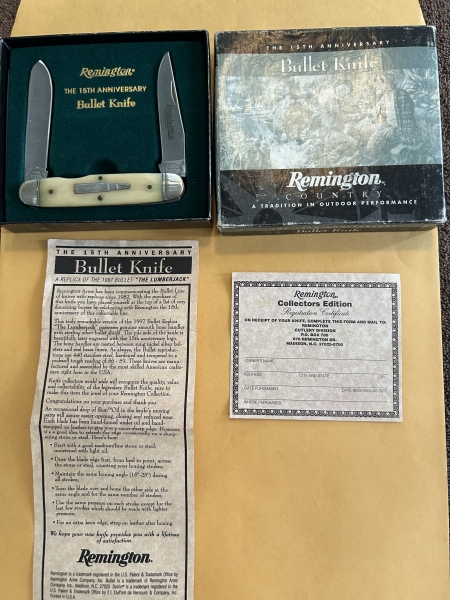 Remington 15th Anniversary Bulletknife Model No R4468