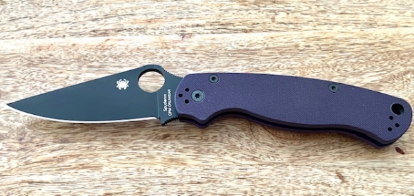 Spyderco Paramilitary 2 DLT Exclusive Purple G10 w/ Black CPM CRU-WEAR