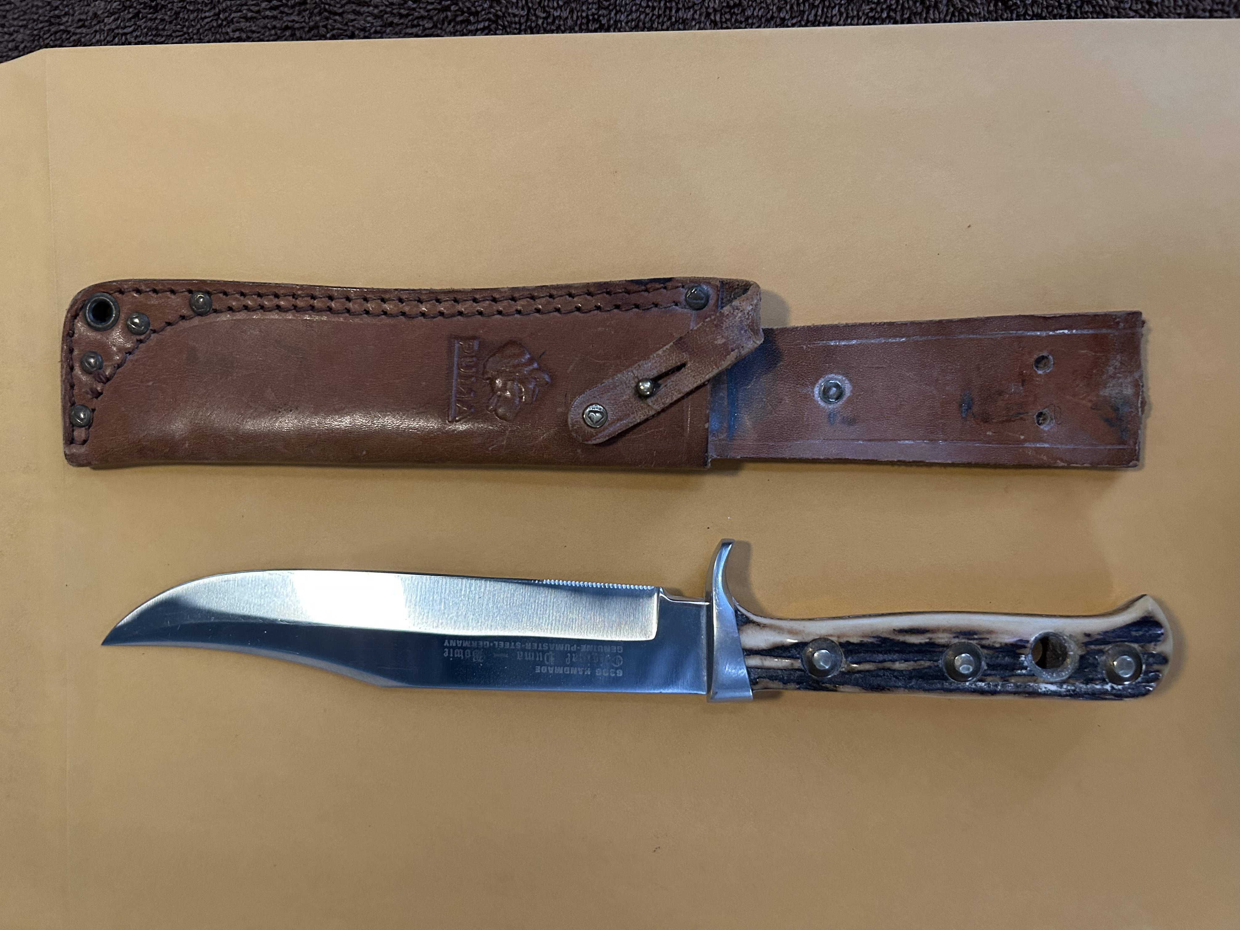 Original Puma 6396 handmade Bowie knife w/sheath