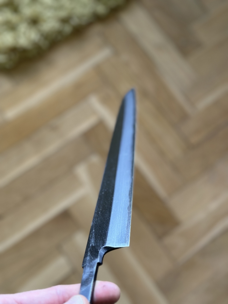 Japanese Chef's Knife *blade only* Sakai Tanzo white 3 Kengata Yanagiba 270 mm Brand new, straight from Sakai