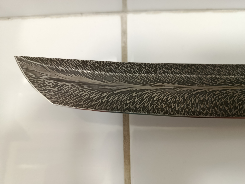 TANTO Dellinger FEZÁ Randy Feather Damascus