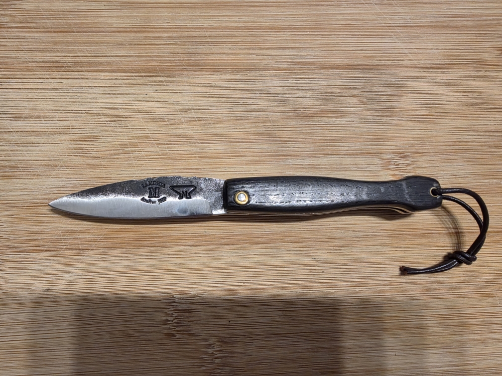 Le Morta - Atelier JHP - Handcrafted French Knife - Fossilized Oak Handle