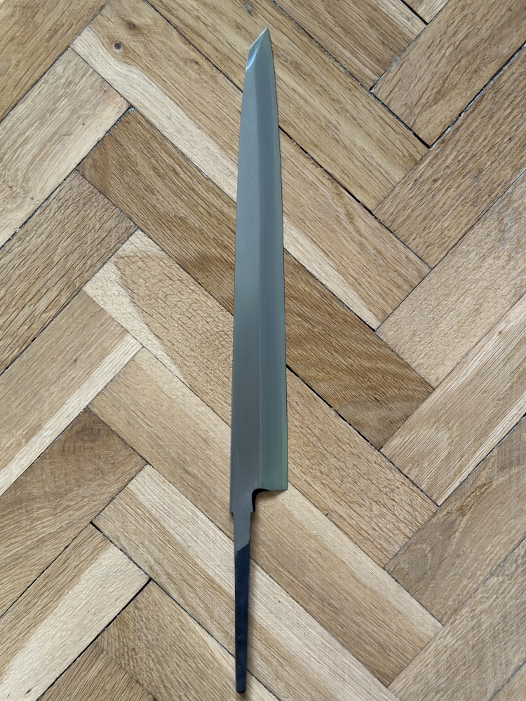 Japanese Chef's Knife *blade only* Sakai Tanzo white 3 Kengata Yanagiba 270 mm Brand new, straight from Sakai