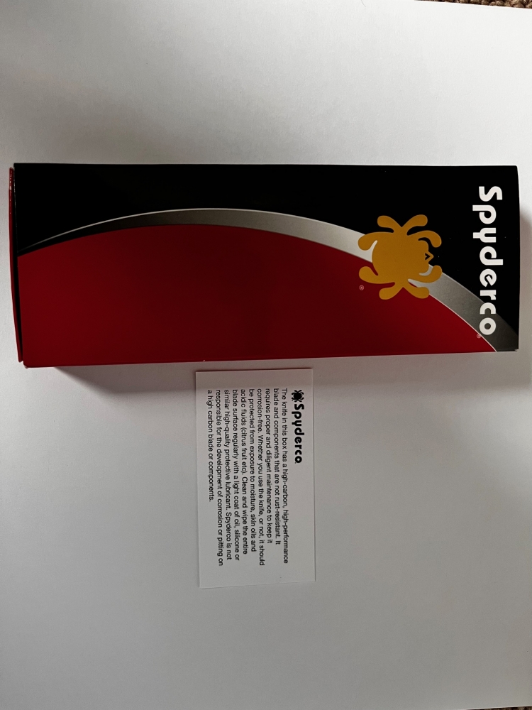 Spyderco Native Chief Sprint Run (C244GPBORE) with REX 45 blade steel and a \"Burnt Orange\" Handle Color in Excellent Condition