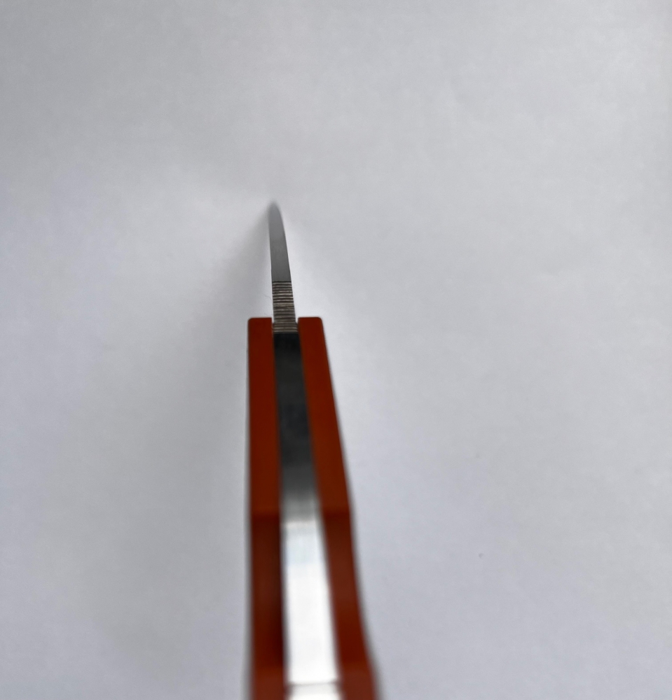 Spyderco Native Chief Sprint Run (C244GPBORE) with REX 45 blade steel and a \"Burnt Orange\" Handle Color in Excellent Condition