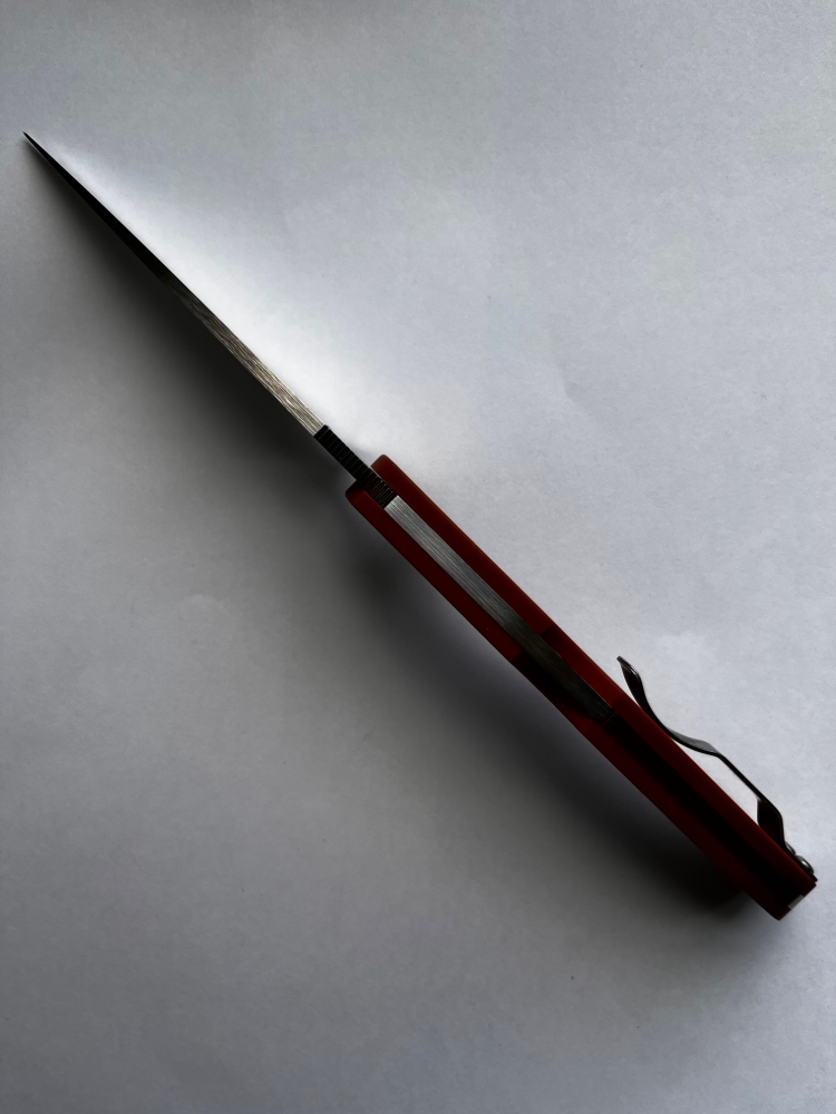 Spyderco Native Chief Sprint Run (C244GPBORE) with REX 45 blade steel and a \"Burnt Orange\" Handle Color in Excellent Condition