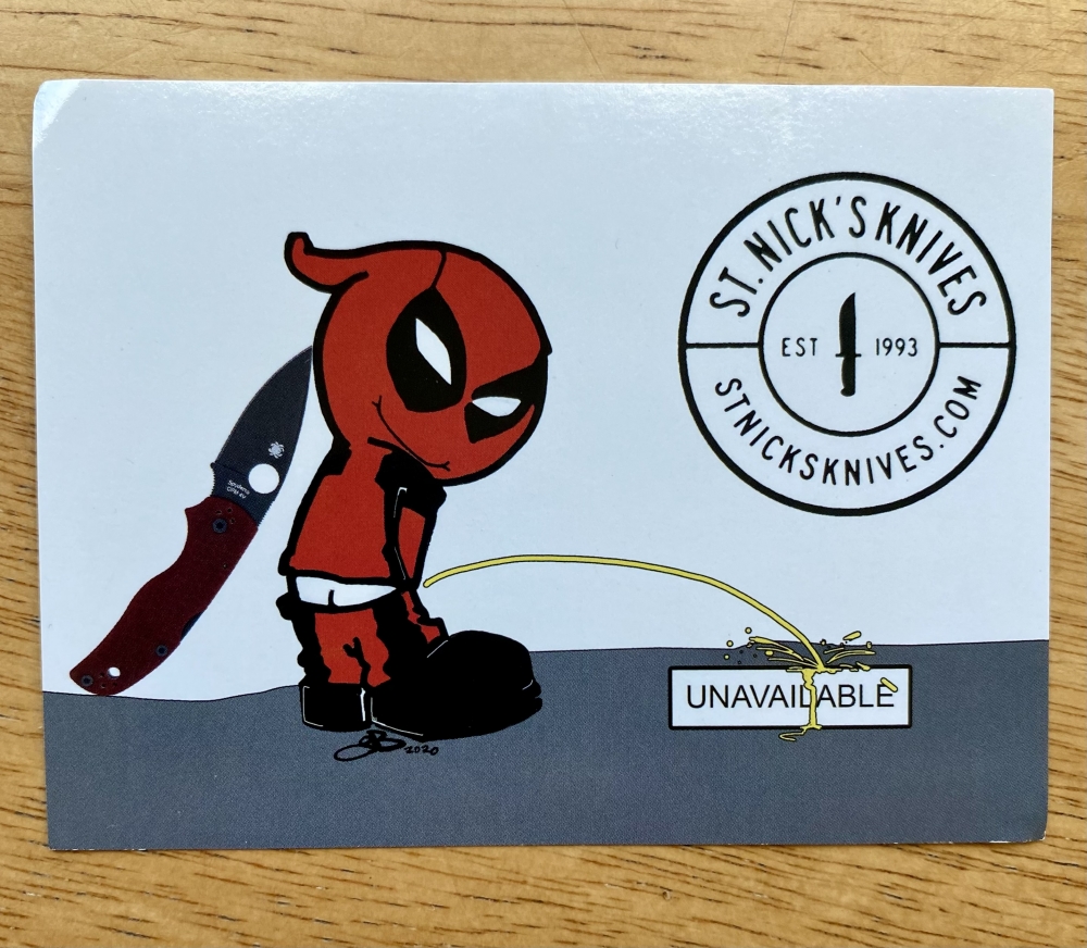 SPYDERCO NATIVE 5 - ST. NICK'S EXCLUSIVE - BLACK HARDWARE - RED G10 - CPM-4V - C41GPRD4VBK5