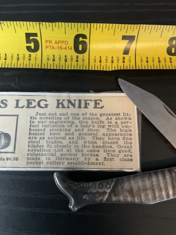 Vintage Ladies leg design pocket knife