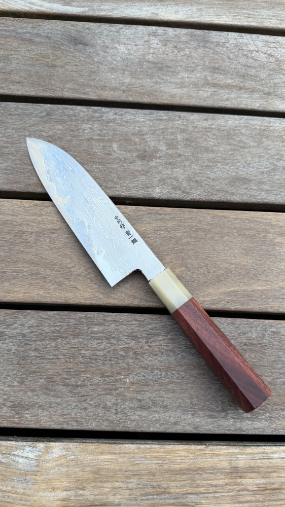 Satoshi Nakagawa x Naohito Myojin B1D Aogami #1 Santoku 180mm