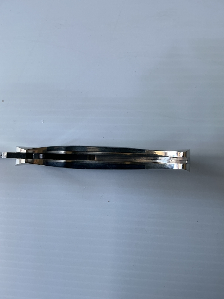 Boker Optima Pocket Knife w/exchangeable blades, an attached Bowie Blade w/ Giraffe Bone Scales stained Gray… Plus a Ceramic (exchangeable blade)