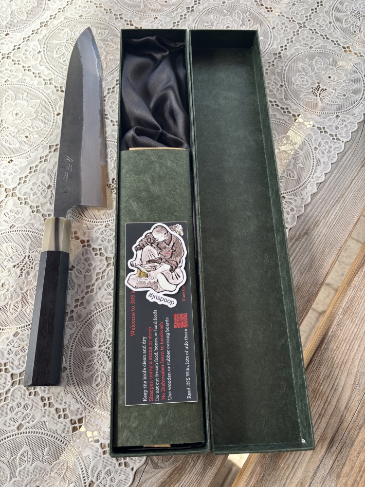 Wakui Gyuto, 240mm, kurouchi, shirogami 2, like new!!!