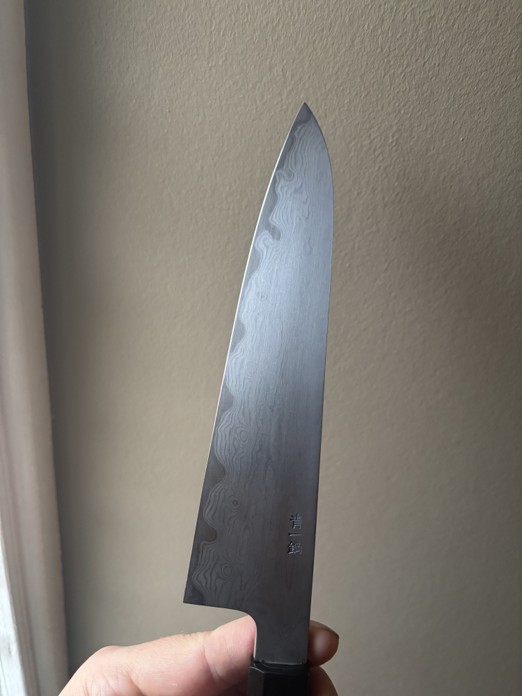 Nakagawa x Sakai Kikumori Damascus 210 Gyuto Blue 1
