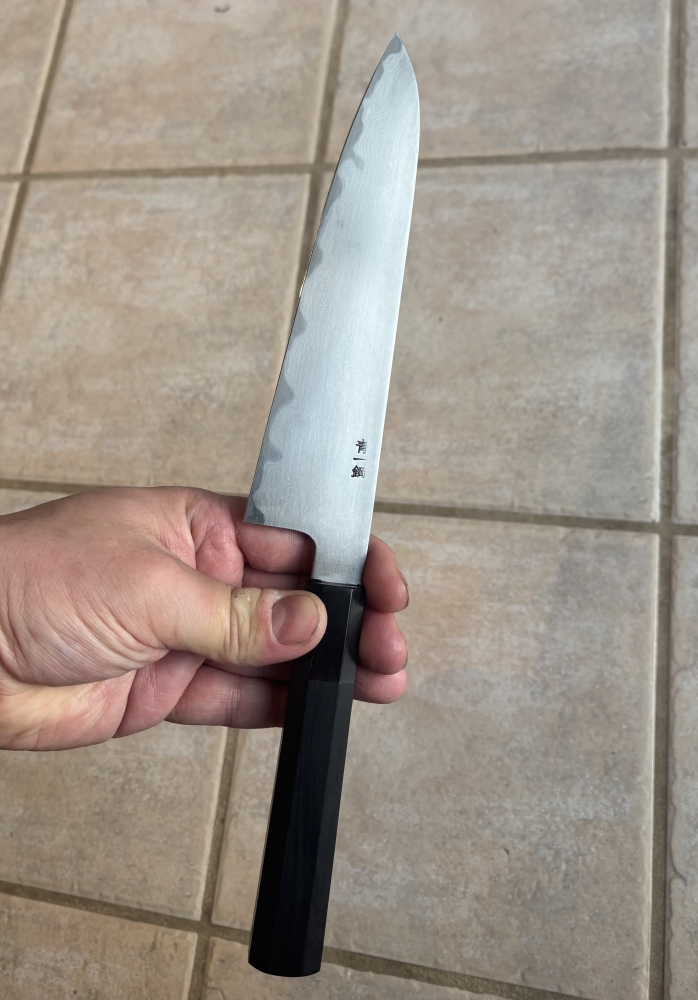 Nakagawa x Sakai Kikumori Damascus 210 Gyuto Blue 1