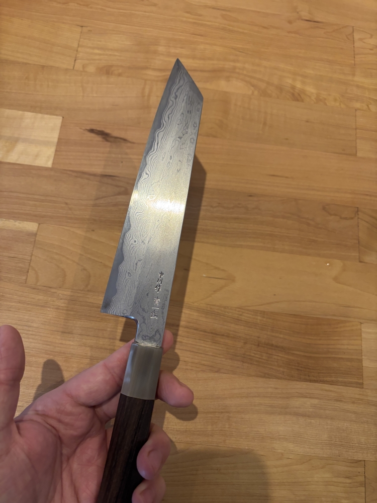 Nakagawa Satoshi Aogami 1 Damascus Kiritsuke 21 cm