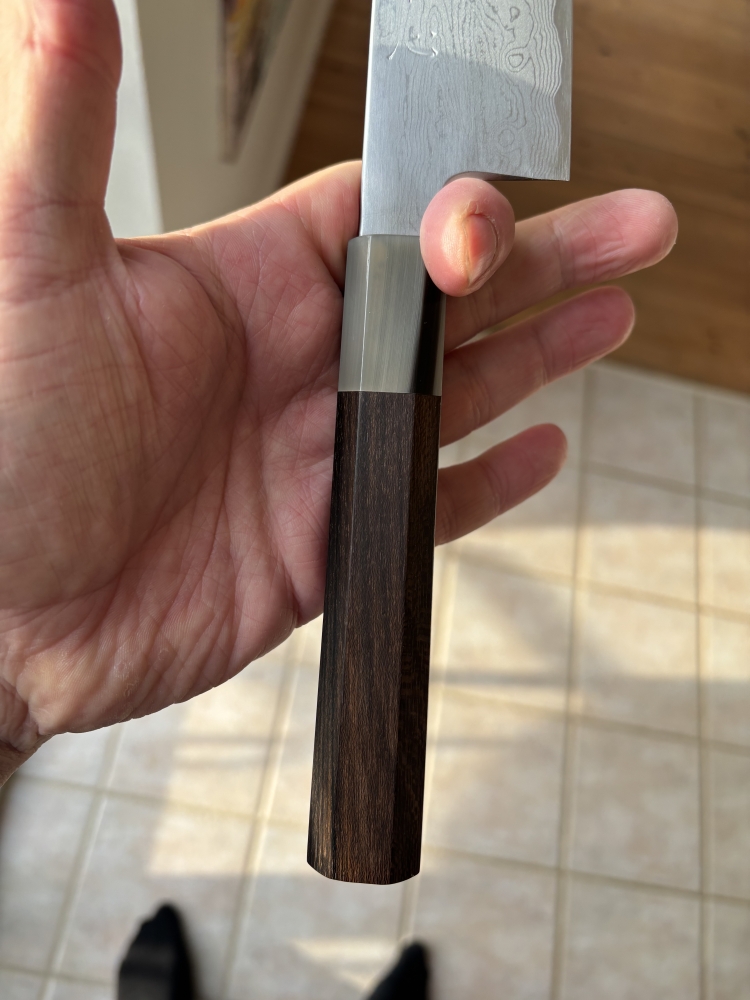 Nakagawa Satoshi Aogami 1 Damascus Kiritsuke 21 cm