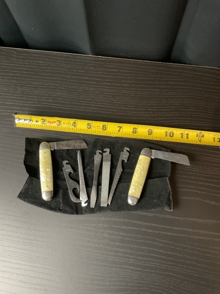  VINTAGE DETROIT POSTAL EMPLOYEES CREDIT UNION IMPERIAL KNIFE SET