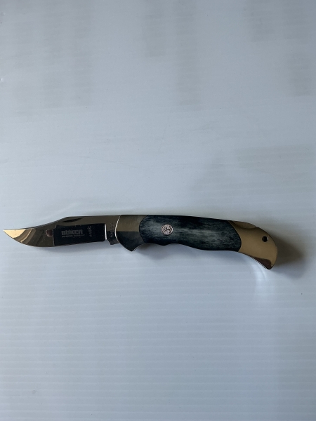 Boker Optima Pocket Knife w/exchangeable blades, an attached Bowie Blade w/ Giraffe Bone Scales stained Gray… Plus a Ceramic (exchangeable blade)