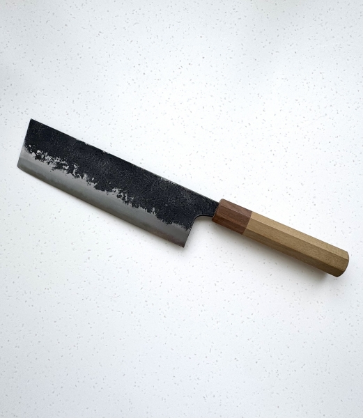 BNIB Mazaki White #2 Kuro Nashiji 180mm Nakiri