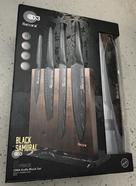 Baccarat Black Samurai iD3 5 Piece Knife Block Set