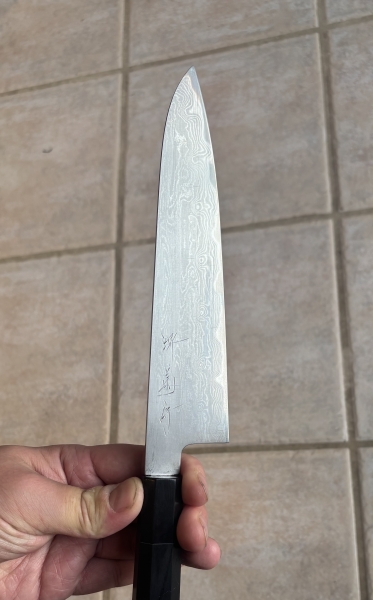 Nakagawa x Sakai Kikumori Damascus 210 Gyuto Blue 1