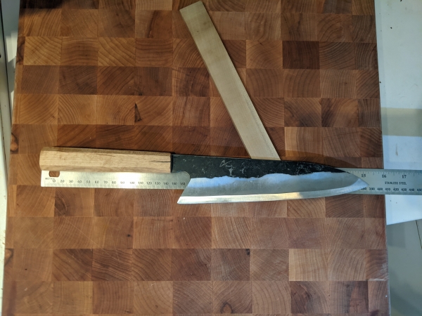 Hand forged/crafted AG Klint 230mm S-grind chefs knife/gyuto + 1075 carbon steel