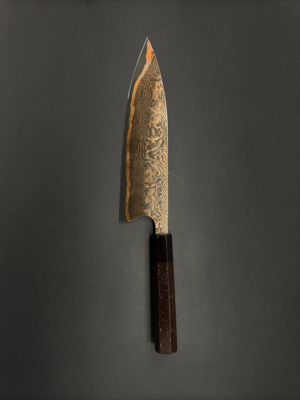 Narin Phe Apex Tiger 210mm Gyuto Chef's knife Wa Wenge Handle