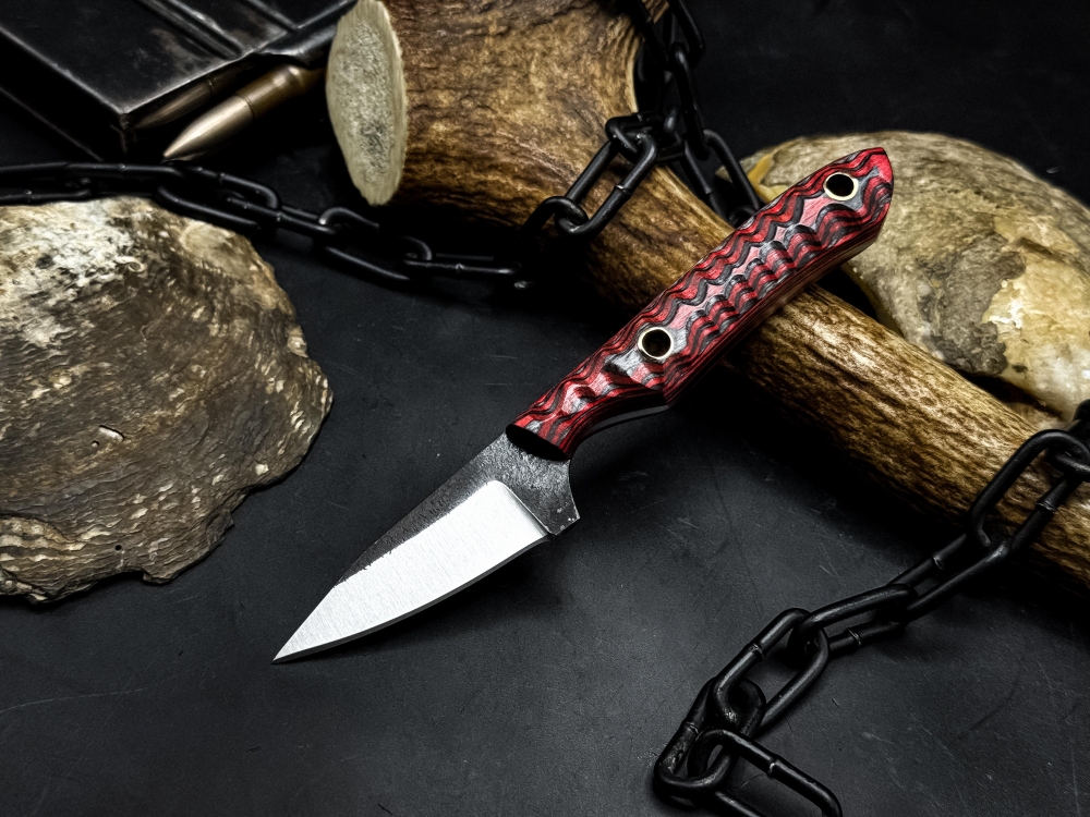 Premium Fixed-Blade Knife with Leather Sheath