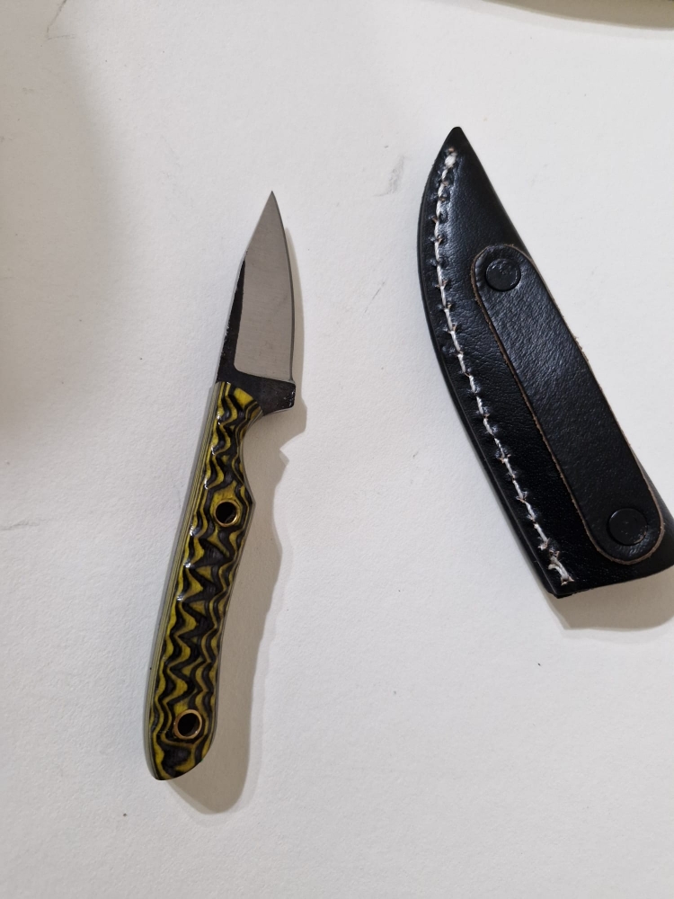 Premium Fixed-Blade Knife with Leather Sheath