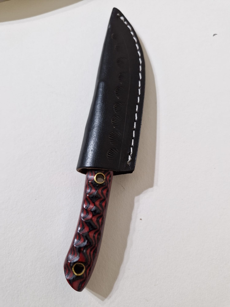 Premium Fixed-Blade Knife with Leather Sheath