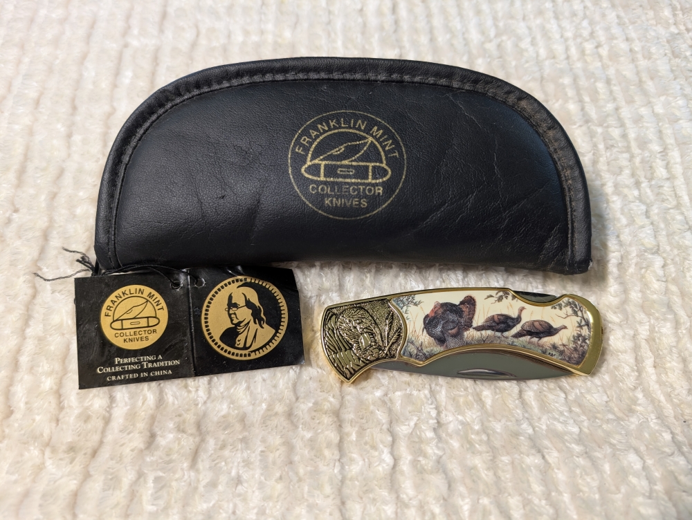Franklin Mint Wild Turkey Folding Knife